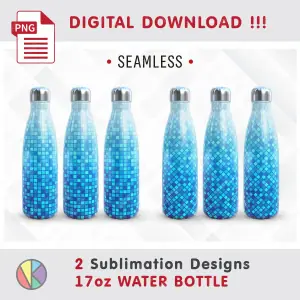 2 Mosaic Sublimation – 17 oz Water Bottle.