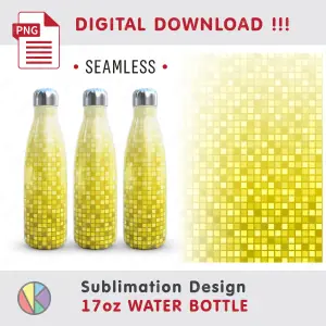 2 Mosaic Sublimation – 17 oz Water Bottle.
