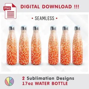 2 Mosaic Sublimation – 17 oz Water Bottle.