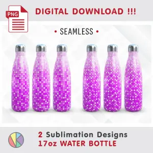 2 Mosaic Sublimation – 17 oz Water Bottle.