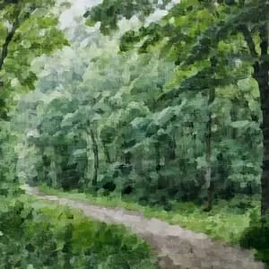 Painting - "Walk in the forest''