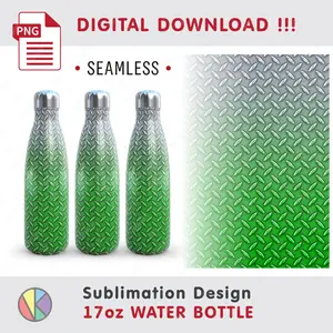 2 Diamond Plate Patterns – 17 oz Water Bottle Sublimation.