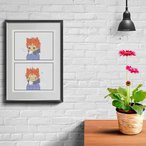 Anime cross stitch pattern Chibi HInata PDF Cute Boy