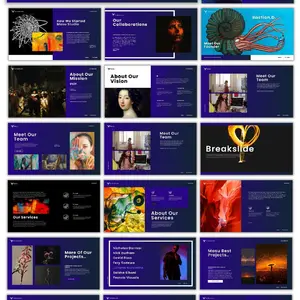 Art studio Creative Branding Templates, quick-edit Canva slides