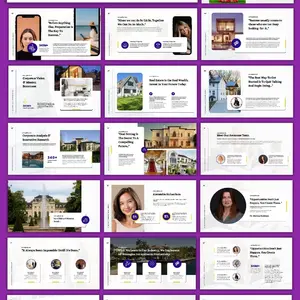 Digital Listing Template for Real Estate marketing, canva slides