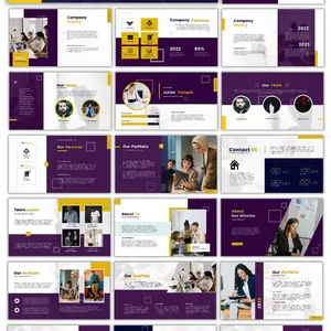 Simplified Business branding portfolio for any industry, canva
