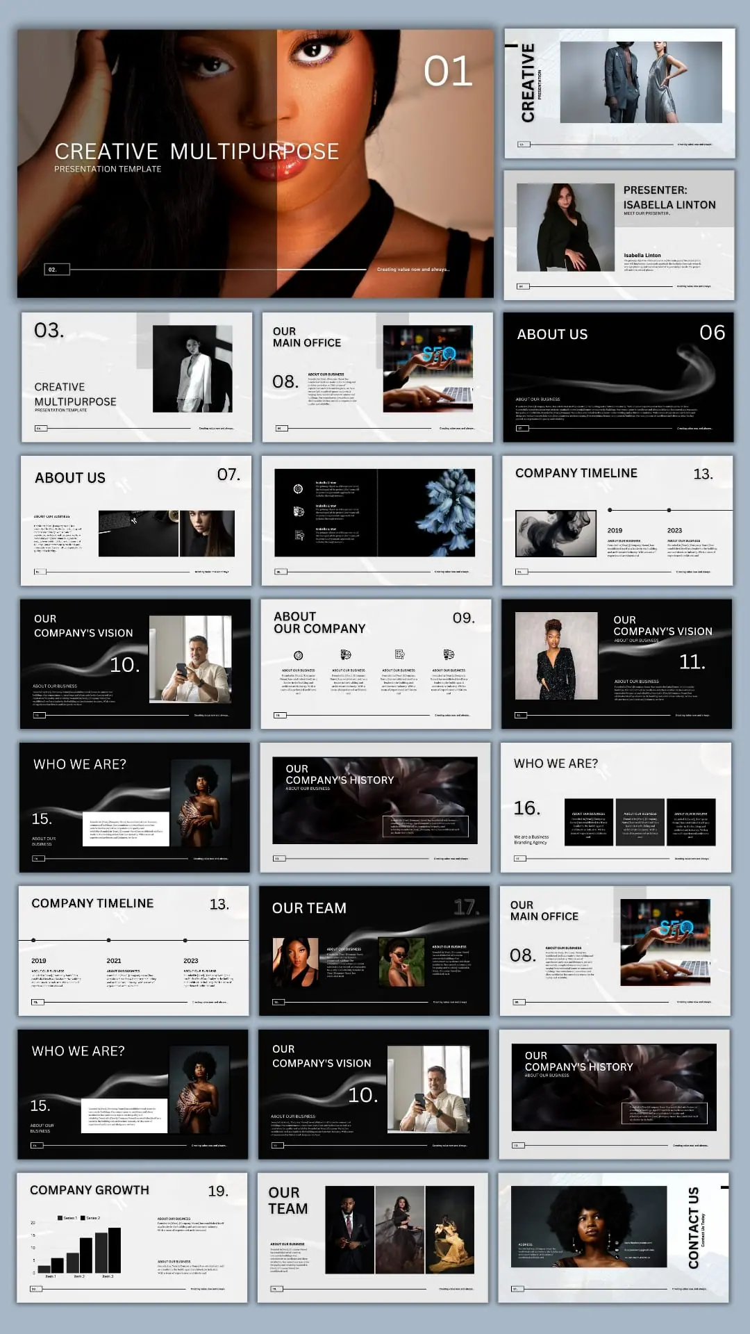 Creative Multipurpose Canva editable Branding template 1 Creative Multipurpose Canva editable Branding template