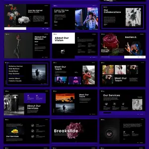 Photography art branding portfolio, canva editable template