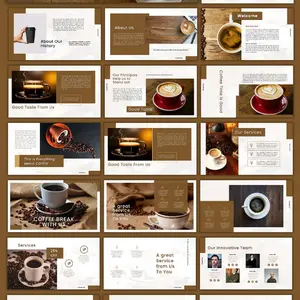 Coffe Digital Branding portfolio design with Canva,