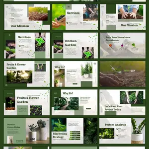 Greenhouse and garden business templates, Canva Business slides