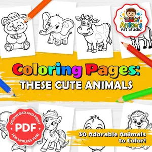Coloring Pages: These Cute Animals