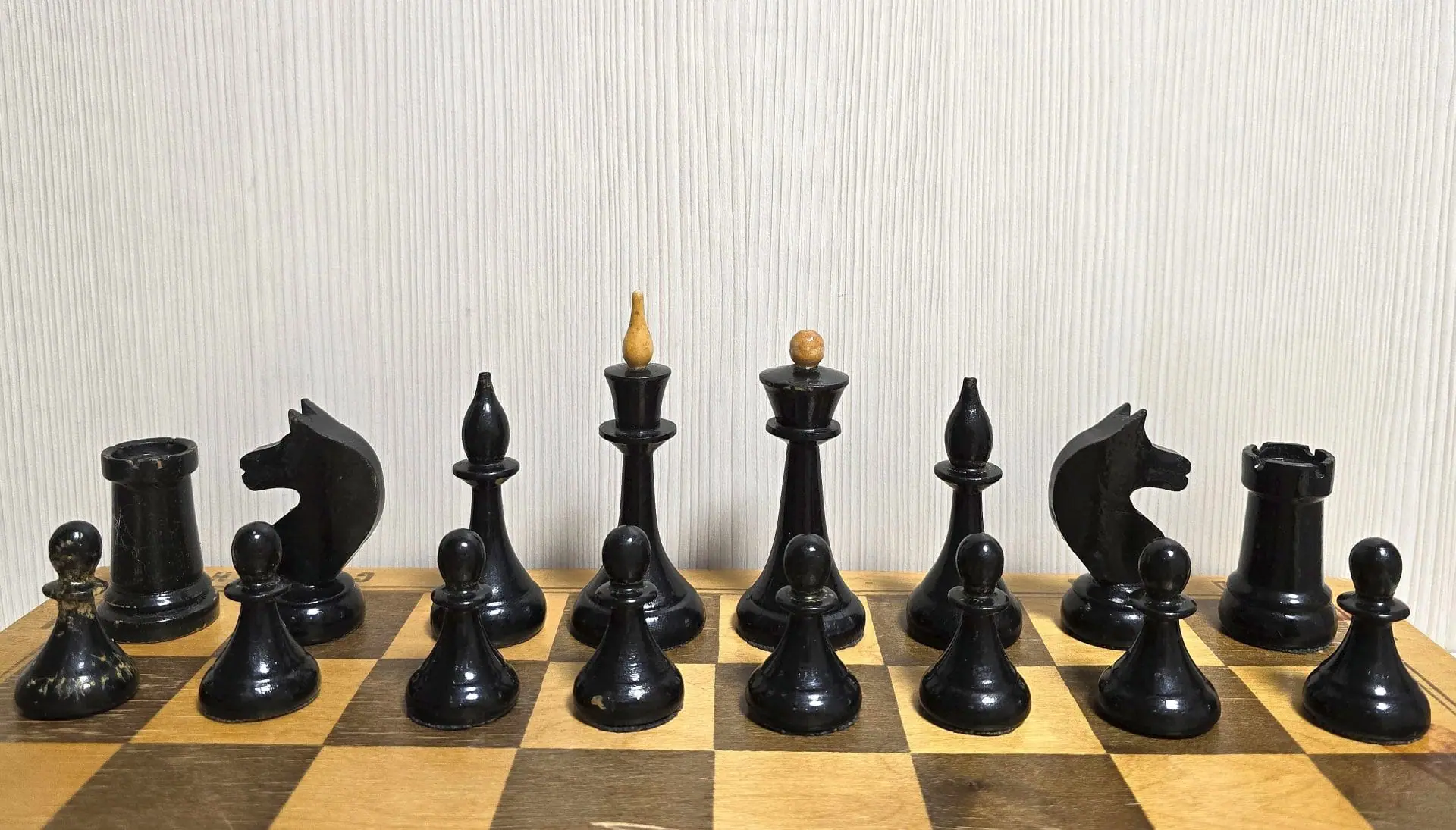 Soviet Antique Wooden Chess. Mordvin Latvian chess set 1970 9 Soviet Antique Wooden Chess. Mordvin Latvian chess set 1970 - Image 9