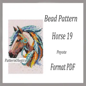 Horse 19 bead pattern Horse bead tapestry pattern Bead Horse patterns Olegirabeadpatterns