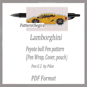 Lamborghini bead pattern Lamborghini bead pen wraps Lamborghini cover pen Car beading patterns Beading patterns Olegirabeadpatterns