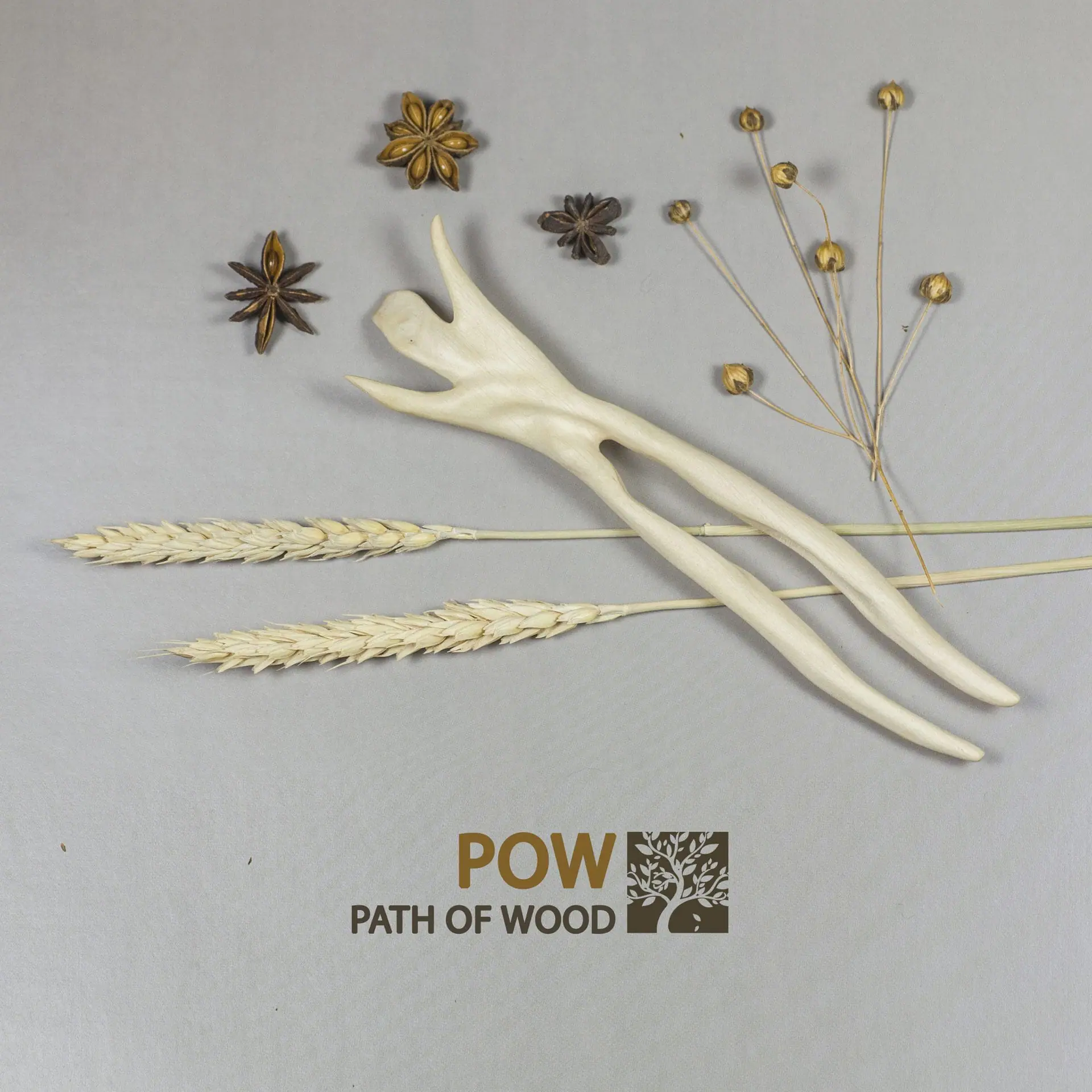 Wooden Hairpin (material - hornbeam) Hand Made Carving 1 Wooden Hairpin (material - hornbeam) Hand Made Carving
