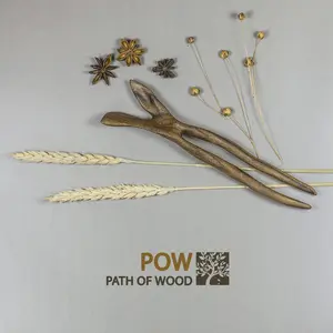 Wooden Hairpin (material - Walnut) Hand Made Carving