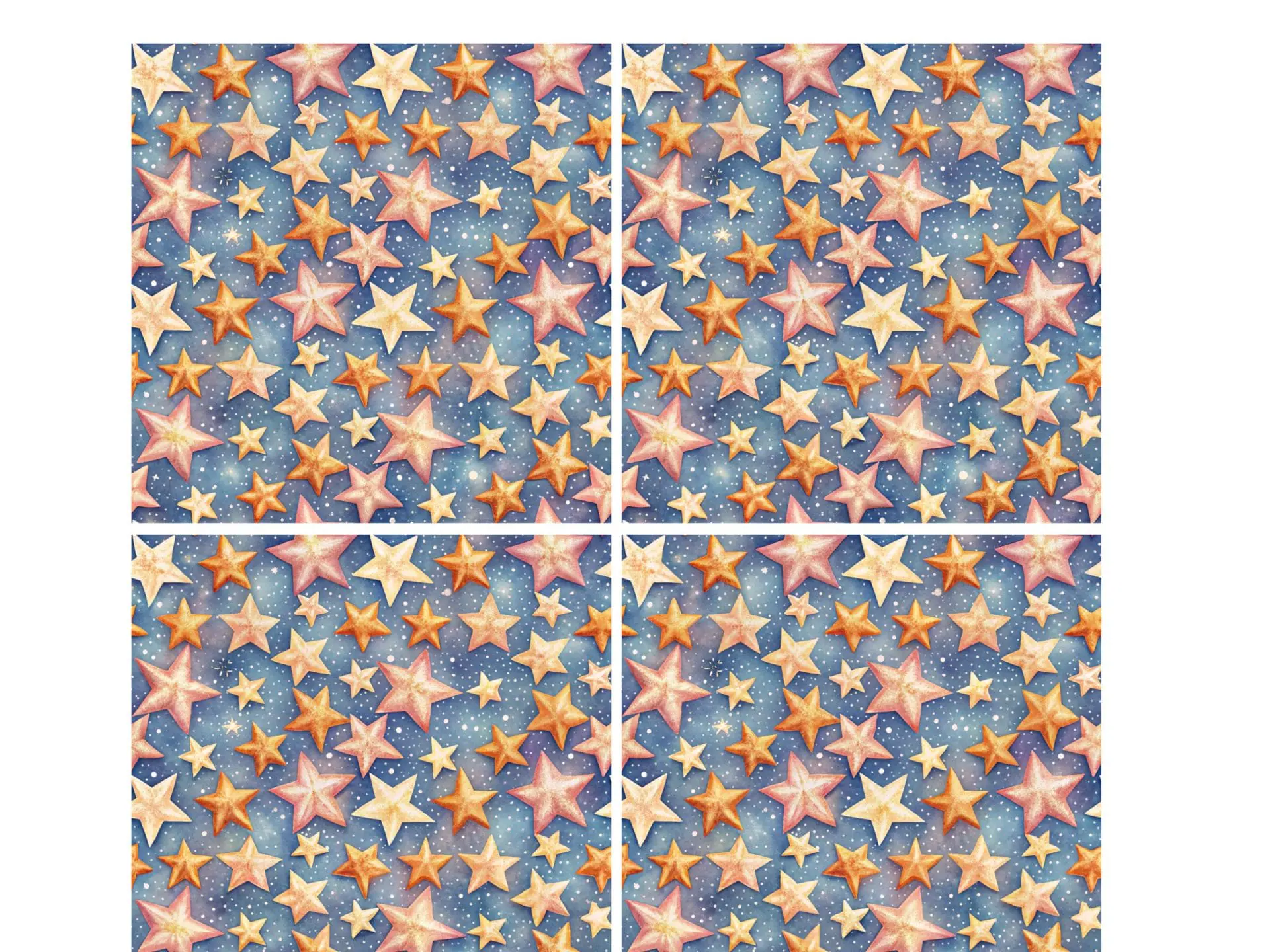 Star seamless pattern, Star digital paper, Starry background - Crealandia