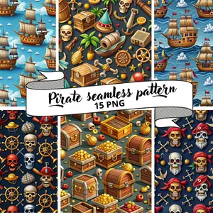 Pirate seamless pattern