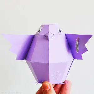 low poly bird, papercraft template (c) hobbymo.com