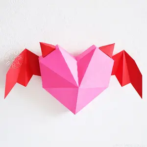 paper devil heart, PDF template (c) hobbymo.com