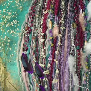 READY TO SHIP! Floral style synthetic DE dreadlocks and braids