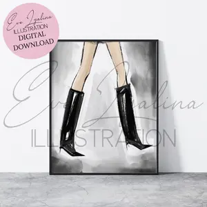 DIGITAL DOWNLOAD Start Walkin’ (Printable Fashion Illustration)