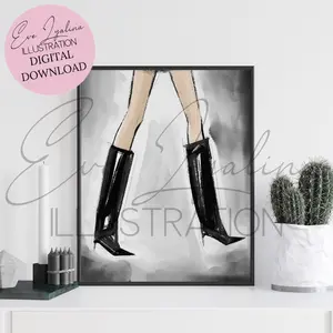 DIGITAL DOWNLOAD Start Walkin’ (Printable Fashion Illustration)