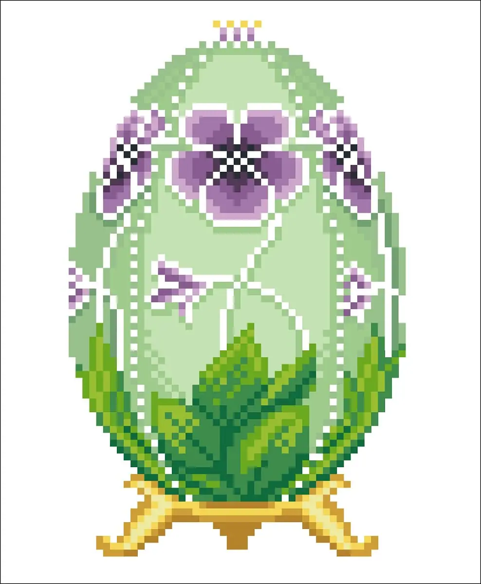 Cross Stitch Pattern Easter Faberge Egg 2 Cross Stitch Pattern Easter Faberge Egg - Image 2