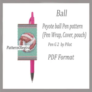 Ball bead pattern Ball bead pen wraps Ball bead cover pen Beading patterns Olegirabeadpatterns