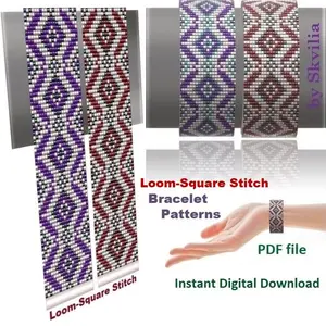 Cuff Bracelet Loom-Square Stitch