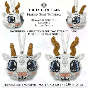 a beading tutorial for a seed bead goat