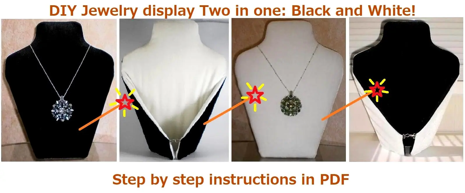 Tutorial necklace display bust, Make a Vendor Display, DIY, PDF 2 Tutorial necklace display bust, Make a Vendor Display, DIY, PDF - Image 2