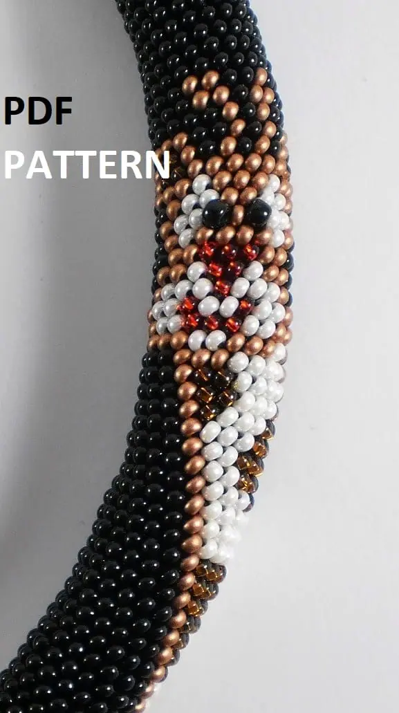 PDF Bead Crochet Pattern , Pattern for «Giraffe» Ropes Necklace 3 PDF Bead Crochet Pattern , Pattern for «Giraffe» Ropes Necklace - Image 3