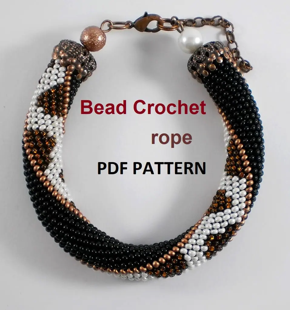 PDF Bead Crochet Pattern , Pattern for «Giraffe» Ropes Necklace 9 PDF Bead Crochet Pattern , Pattern for «Giraffe» Ropes Necklace - Image 9