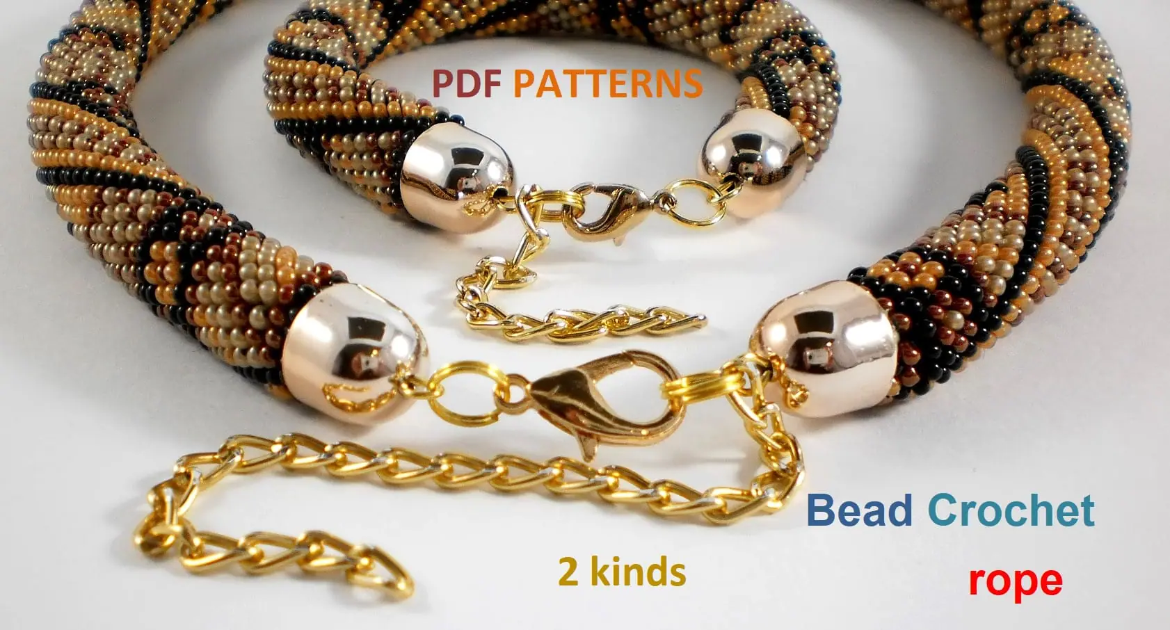 PDF Bead Crochet rope patterns "Flower patchwork" 5 PDF Bead Crochet rope patterns "Flower patchwork" - Image 5