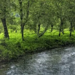 Painting - "Song of the River''