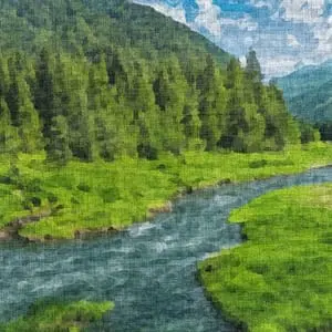 Painting - "Untamed Waters''
