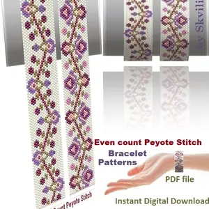 Bracelet Even Count Peyote Stitch Bead Patterns Bracelet