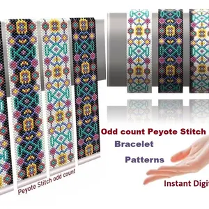 Odd-Count Peyote Stitch Bead Bracelet Patterns