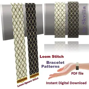 Cuff Bracelet Loom Stitch Bead Patterns Bracelet