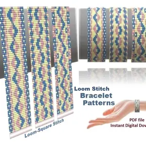 Cuff Bracelet Loom - Square Stitch Bead Patterns