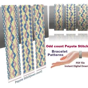 Cuff Bracelet Even Count Peyote Stitch Bead Patterns
