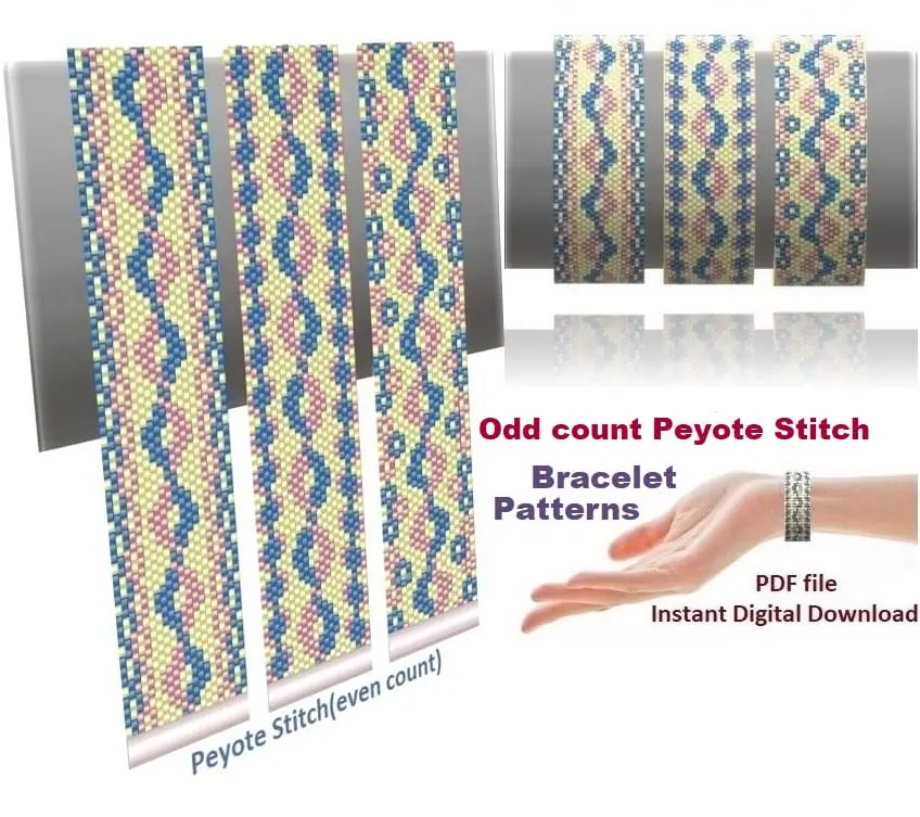 Cuff Bracelet Even Count Peyote Stitch Bead Patterns 1 Cuff Bracelet Even Count Peyote Stitch Bead Patterns