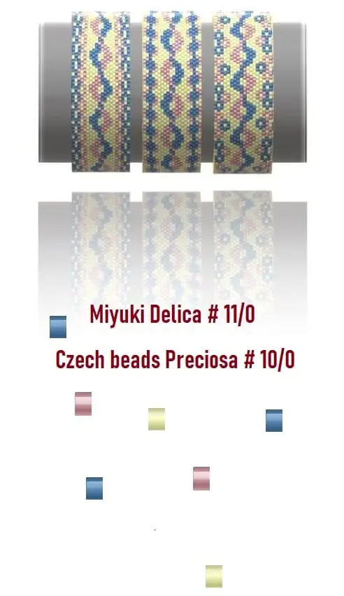 Cuff Bracelet Even Count Peyote Stitch Bead Patterns 2 Cuff Bracelet Even Count Peyote Stitch Bead Patterns - Image 2