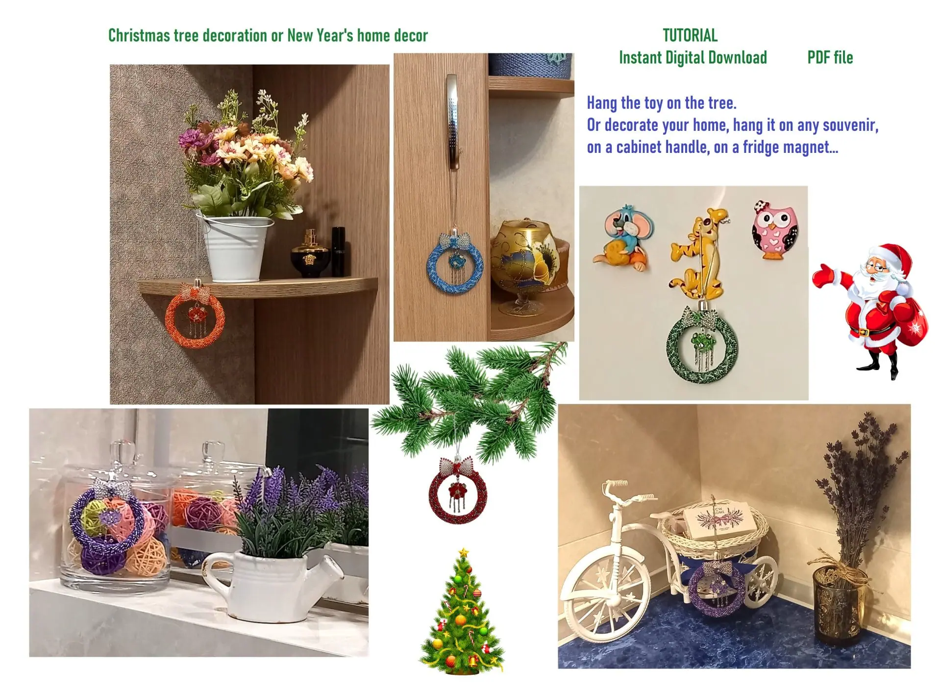 Tutorial Beading Christmas tree decoration,New Year's 2 Tutorial Beading Christmas tree decoration,New Year's - Image 2