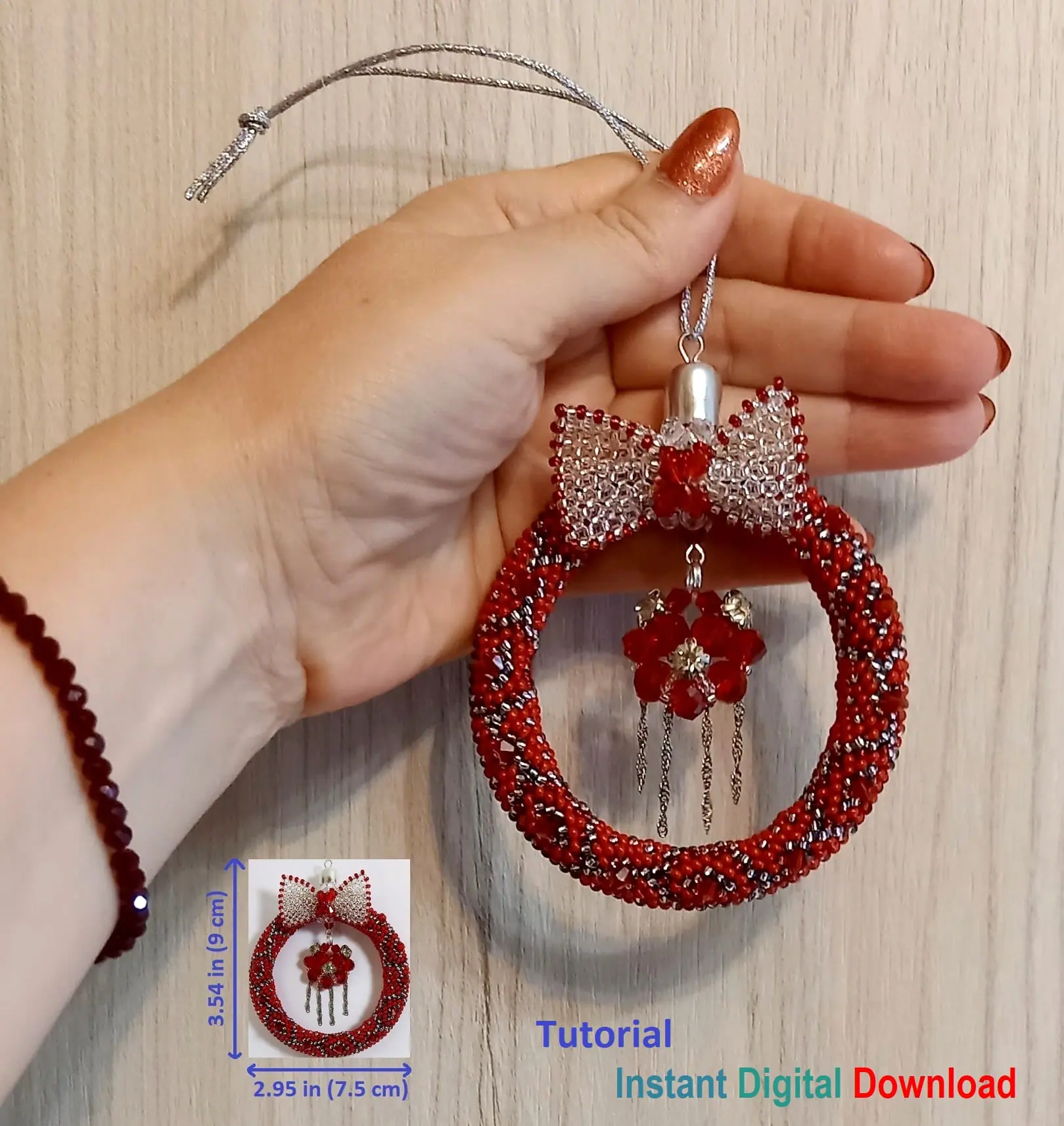 Tutorial Beading Christmas tree decoration,New Year's 3 Tutorial Beading Christmas tree decoration,New Year's - Image 3