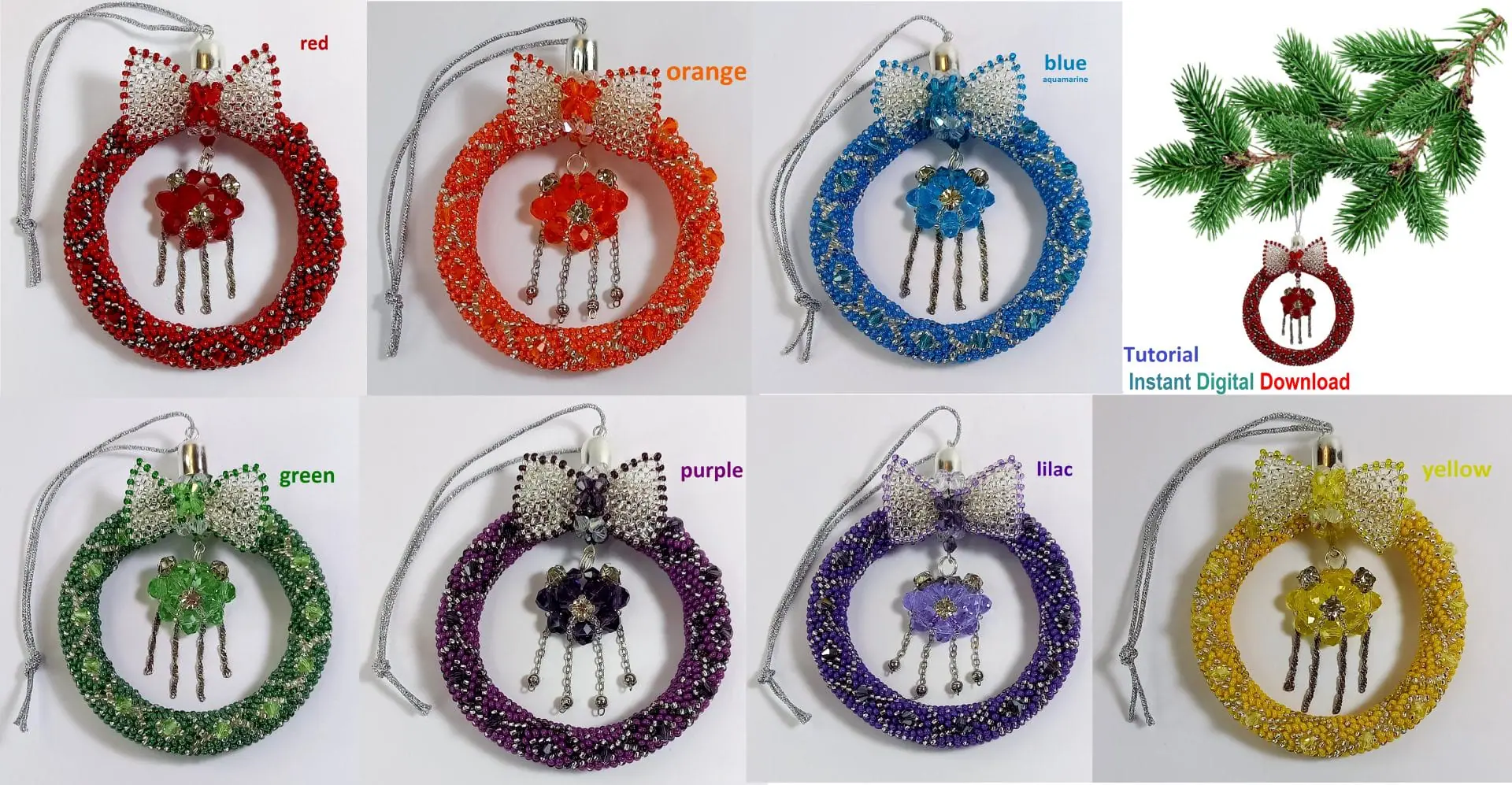 Tutorial Beading Christmas tree decoration,New Year's 5 Tutorial Beading Christmas tree decoration,New Year's - Image 5
