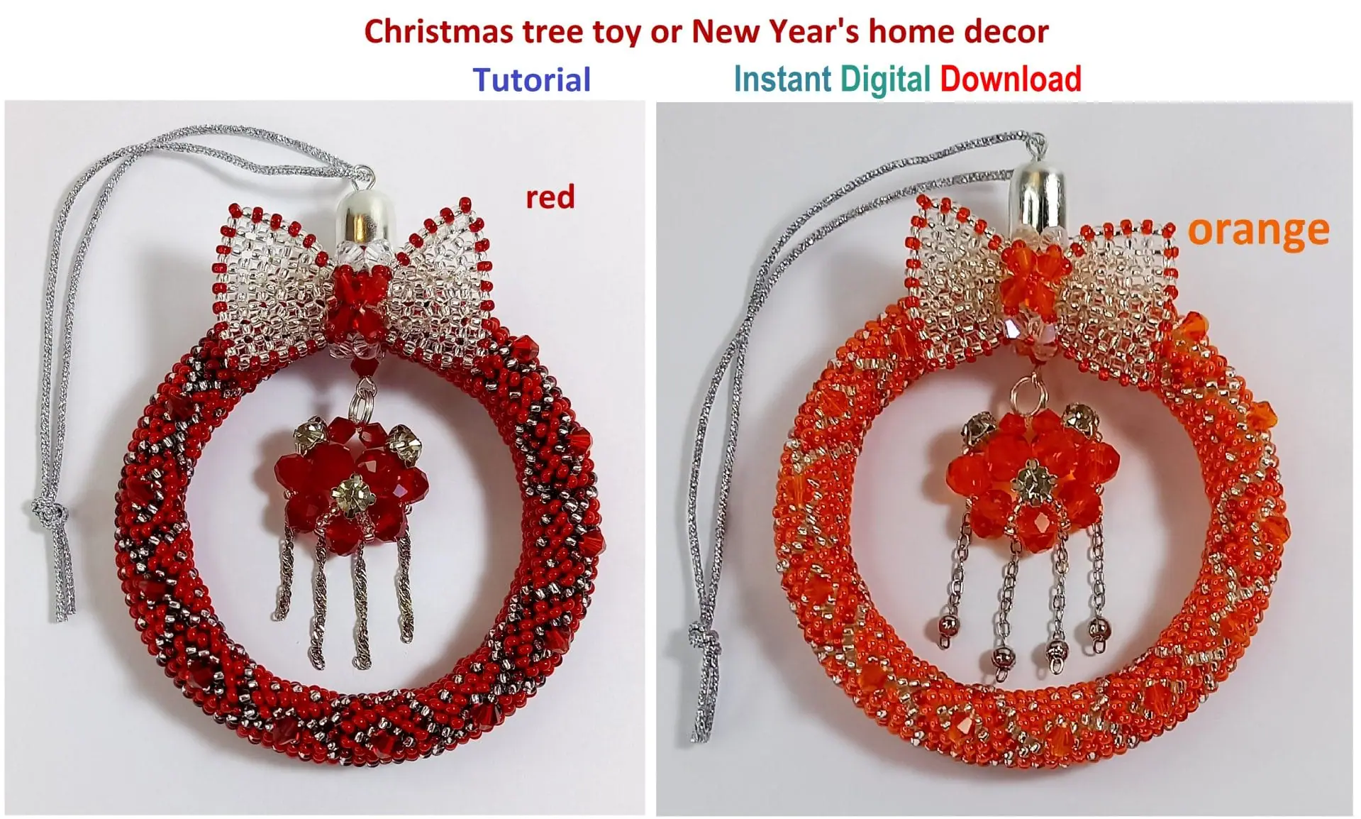 Tutorial Beading Christmas tree decoration,New Year's 6 Tutorial Beading Christmas tree decoration,New Year's - Image 6