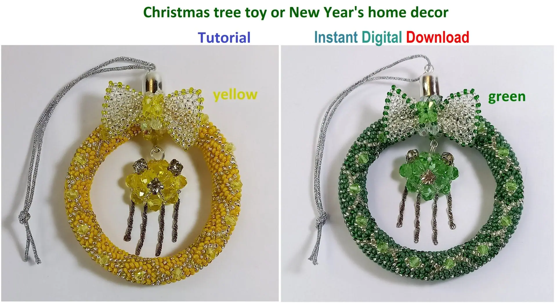 Tutorial Beading Christmas tree decoration,New Year's 7 Tutorial Beading Christmas tree decoration,New Year's - Image 7