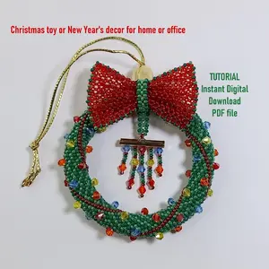 Tutorial Beading Christmas tree decoration,New Year's